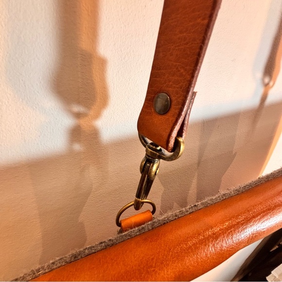 Messenger Leather Felt Brown and Gray Crossbody Bag Envelopes Style Unbranded - Picture 8 of 12